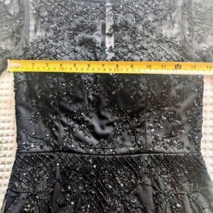 Adrianna Papell Valentine's Dress EU34 UK6 US2 XS Extra Small Black Mini Sequins